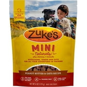 Zukes Mini Naturals Dog Treats - Peanut Butter & Oats Recipe [Dog, Treats Packaged] 6 oz