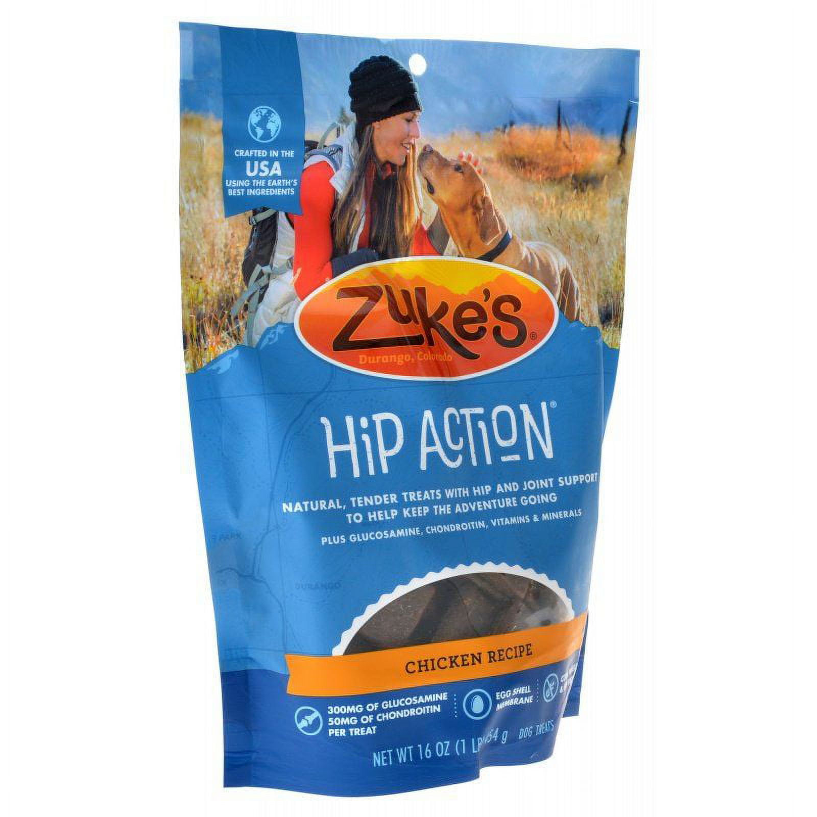 Zukes Zukes Hip Action Hip & Joint Supplement Dog Treat Roasted
