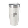 thumbnail image 1 of Zukey Lake Map Tumbler Travel Mug Insulated Laser Engraved Coffee Cup Huron River Chain of Lakes Michigan 20 oz White, 1 of 1