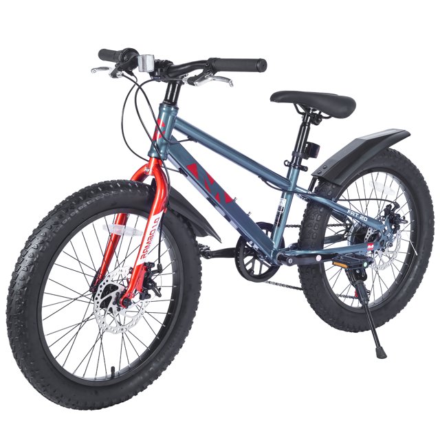 Zukka 20 inch Mountain Bike Fat Tire 7 Speed MTB Dual Disc Brake for
