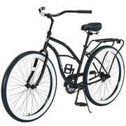 Zukka 26" Cruiser Bike Steel Frame Beach Bicycle for Men Women Commuter Black