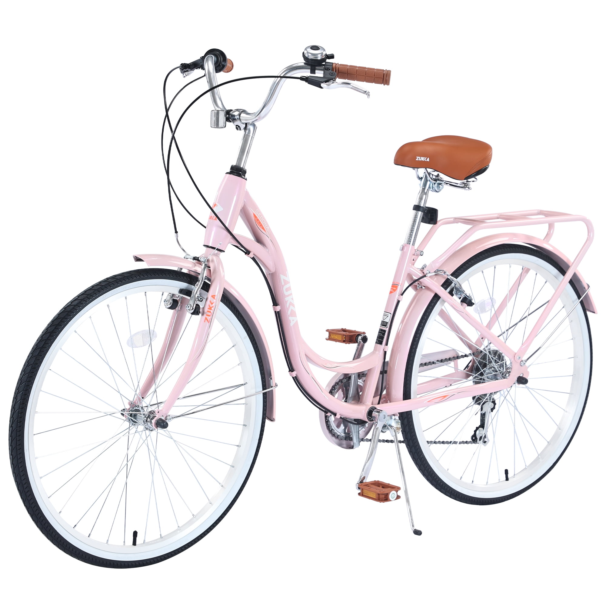 Zukka 26 inch Ladies Cruiser Bike, 7 Speed Steel Frame Zukka 26 inch Ladies Cruiser Bike, 7 Speed Steel Frame