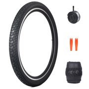 Zukka 27.5x2.2 Inch Mountain Bike Tire with Inner Tube - Foldable, Puncture Resistant, All Terrain MTB Replacement Tire for E-Bike Off-Road Cycling