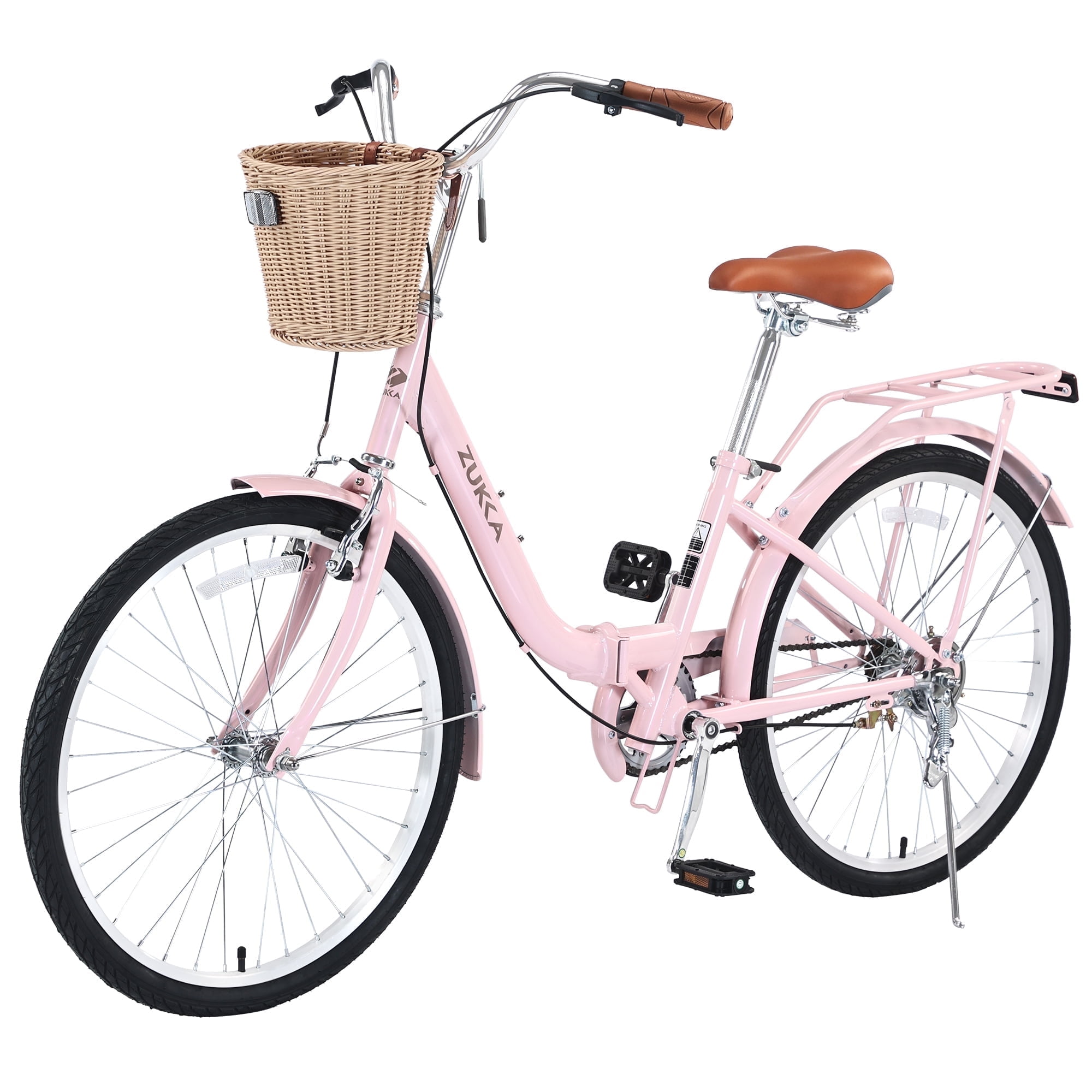Zukka Cruiser Bike 26 inch Folding City Bicycle for Women Single