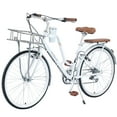 thumbnail image 1 of Zukka Cruiser Bike Coffee Cup Holder Bicycle 26 inch for Women Ladies 7 Speed Shopping White, 1 of 6