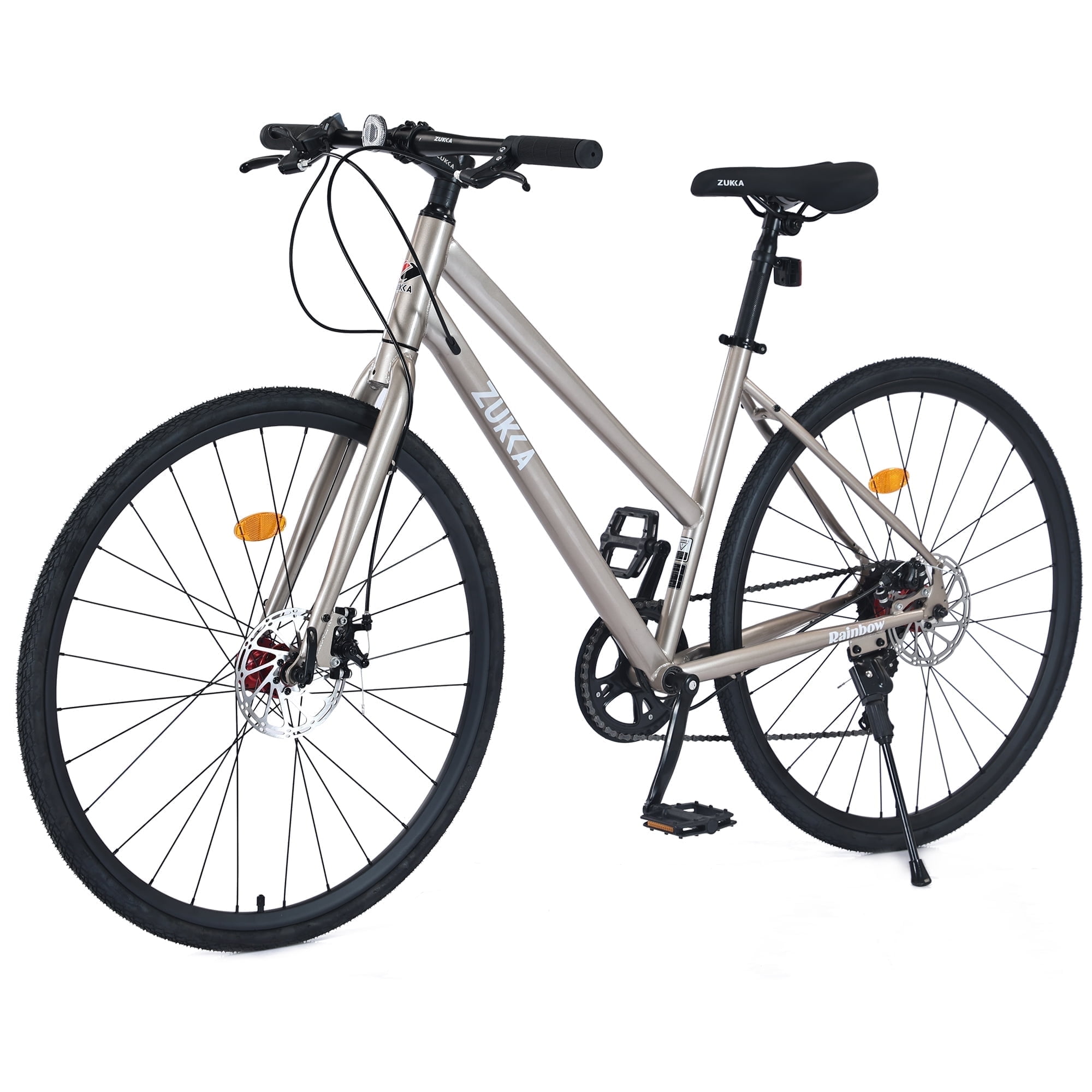 Zukka Hybrid Bicycle Road Bike for Women Aluminum Alloy Rim