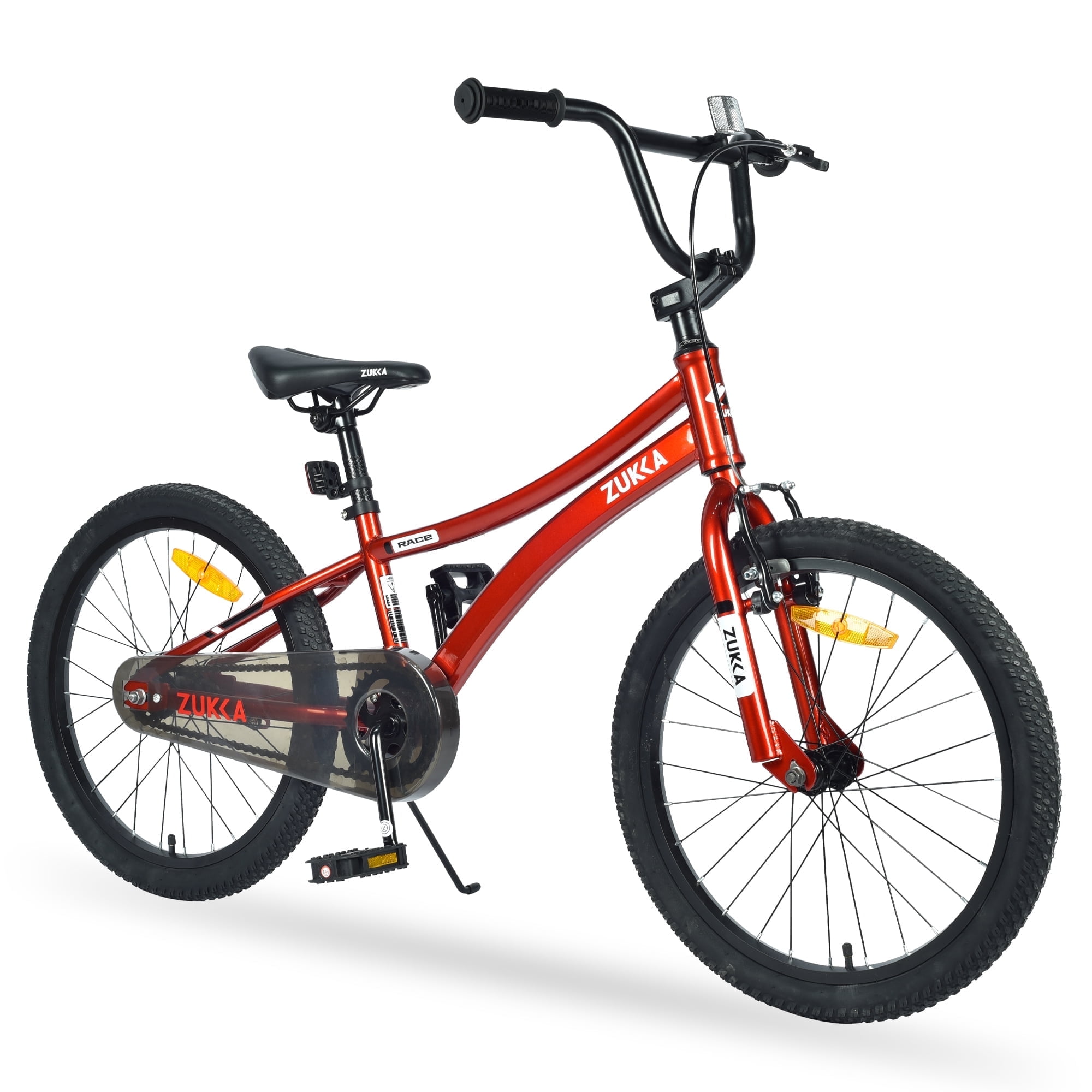 Zukka Kids Bike 20 inch Bicycle Steel Frame Double Brake for Child Boys Age 7 10 Years Red Walmart