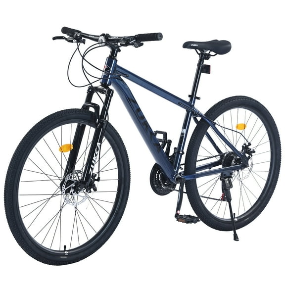 Zukka Mountain Bike 27.5 inch 21 Speed Aluminum Alloy Hardtail Dual Disc Brake Bicycle for Adult Unisex Blue
