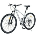 thumbnail image 1 of Zukka Mountain Bike 29 inch 8 Speed Double Disc Brake Bicycle Front Suspension Bike for Men Women Silver, 1 of 7