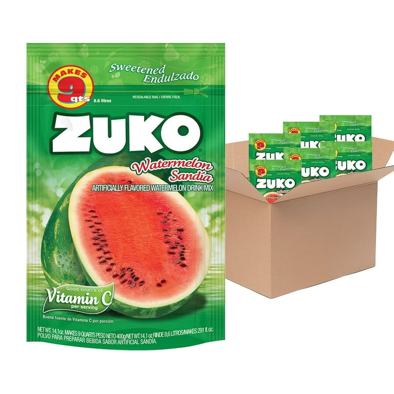 Zuko Watermelon Drink Mix, 14.1 oz, 6 Packets, Vitamin C Zuko Watermelon Drink Mix, 14.1 oz, 6 Packets, Vitamin C