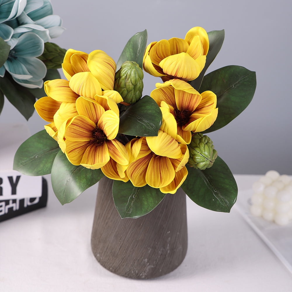 Zukuco 1 Pack Artificial Flowers Orchid Real Touch Fake Flowers Bulk for Home Office Wedding