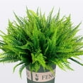 thumbnail image 1 of Zukuco 12PCS Artificial Plants Outdoor, Faux Boston Fern for Planter, UV Resistant Fake Greenery Stems for Indoor Outside Patio Front Porch Home Decor, 1 of 6