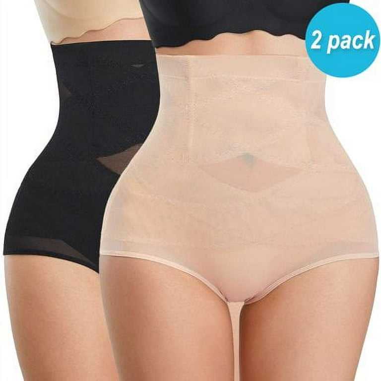 Zukuco 2pcs Women's Tummy Control Shapewear Panties Hi-Waist Body Shaper  Underwear Butt Lifter Slimming Briefs 