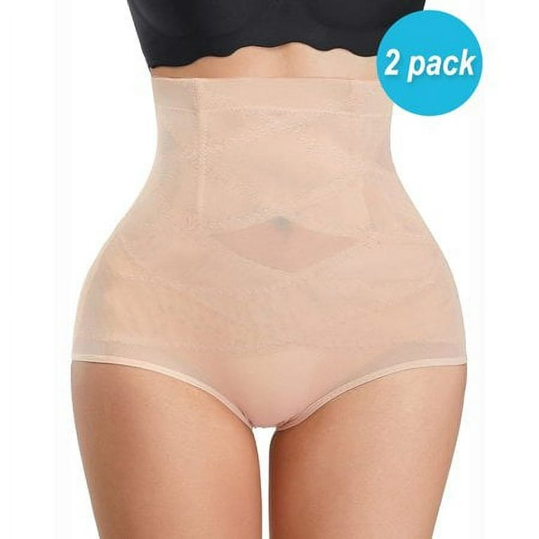 Zukuco 2pcs Women's Tummy Control Shapewear Panties Hi-Waist Body