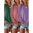 thumbnail image 1 of Zukuco 3 Pack Plus Size Long Sleeve T-Shirts for Women - Crew Neck Fall Tops Loose Fit Casual Tee Tunic Shirts (1X-5X), 1 of 5