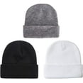 thumbnail image 1 of Zukuco 3 Packs Unisex Beanie Hats for Men Women Warm Winter Knit Beanies Toboggan Cap for Cold Weather, 1 of 9