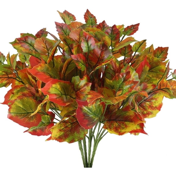 Zukuco 4 PCS Fall Leaves Stems 11'' Fall Branches for Vase Fall Foliage Stems Fall Stems Branches for Home Kitchen Thanksgiving Table Centerpieces Festival Decor
