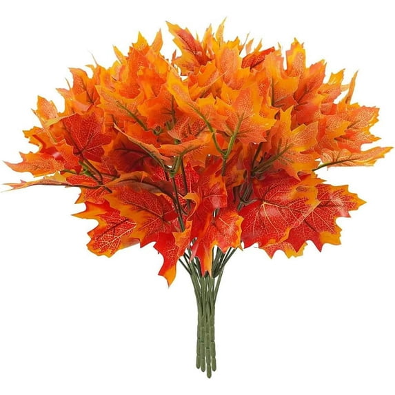 Zukuco 4 PCS Fall Leaves Stems 11'' Fall Branches for Vase Fall Foliage Stems Fall Stems Branches for Home Kitchen Thanksgiving Table Centerpieces Festival Decor