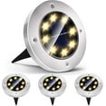 thumbnail image 1 of Zukuco 4 Pcs Solar Lights Outdoor, Solar Disk Lights Waterproof Solar Garden Lights Outdoor for Patio Pathway Ground Lawn Yard Driveway Walkway -Warm White, 1 of 9