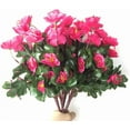 thumbnail image 1 of Zukuco 6 Bundles Artificial Azalea Faux Outdoor Flowers Plants, Fake Silk Camellia UV Resistant for Outside Porch Patio Balcony Garden Yard Home (Rose Red), 1 of 7
