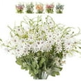 thumbnail image 1 of Zukuco 6 Bundles Artificial Wildflowers Spring Flowers Outdoor Fake Daisy Bouquets UV Resistant Silk Colorful Wild Flower Bulk for Home Decor Indoor Floral Arrangements(White), 1 of 6