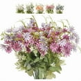 thumbnail image 1 of Zukuco 6 Bundles Artificial Wildflowers Spring Flowers Outdoor Fake Daisy Bouquets UV Resistant Silk Colorful Wild Flower Bulk for Home Decor Indoor Floral Arrangements(Purple), 1 of 6