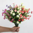 thumbnail image 1 of Zukuco 6Bundles Artificial Flowers Outdoor, UV Resistant No Fade Spring Flowers, Fake Plastic Shrub Plants for Indoor Outside Garden Porch Window Home Decorations(Mixed Color), 1 of 6
