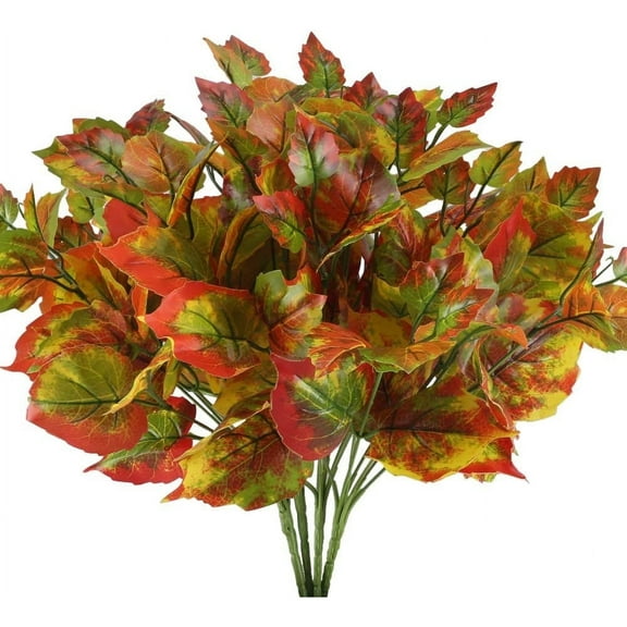 Zukuco 8 PCS Fall Leaves Stems 11'' Fall Branches for Vase Fall Foliage Stems Fall Stems Branches for Home Kitchen Thanksgiving Table Centerpieces Festival Decor