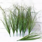 Zukuco 8PCS Fake Grass Decor Artificial Grass Plants Outdoor Artificial Tall Shrubs Wheat Grass Greenery Stems Faux UV Resistant Grass Artificial Plant for Outdoor Indoor Home Decor