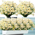thumbnail image 1 of Zukuco Artificial Daisies Flowers,Outdoor Artificial Flowers ,8 Bundles UV Resistant Fake Flowers Outdoor,Plastic Flowers Shrubs for Indoor Outside Home Décor (White), 1 of 8