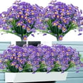 thumbnail image 1 of Zukuco Artificial Daisies Flowers,Outdoor Artificial Flowers ,8 Bundles UV Resistant Fake Flowers Outdoor,Plastic Flowers Shrubs for Indoor Outside Home Décor (Purple), 1 of 8