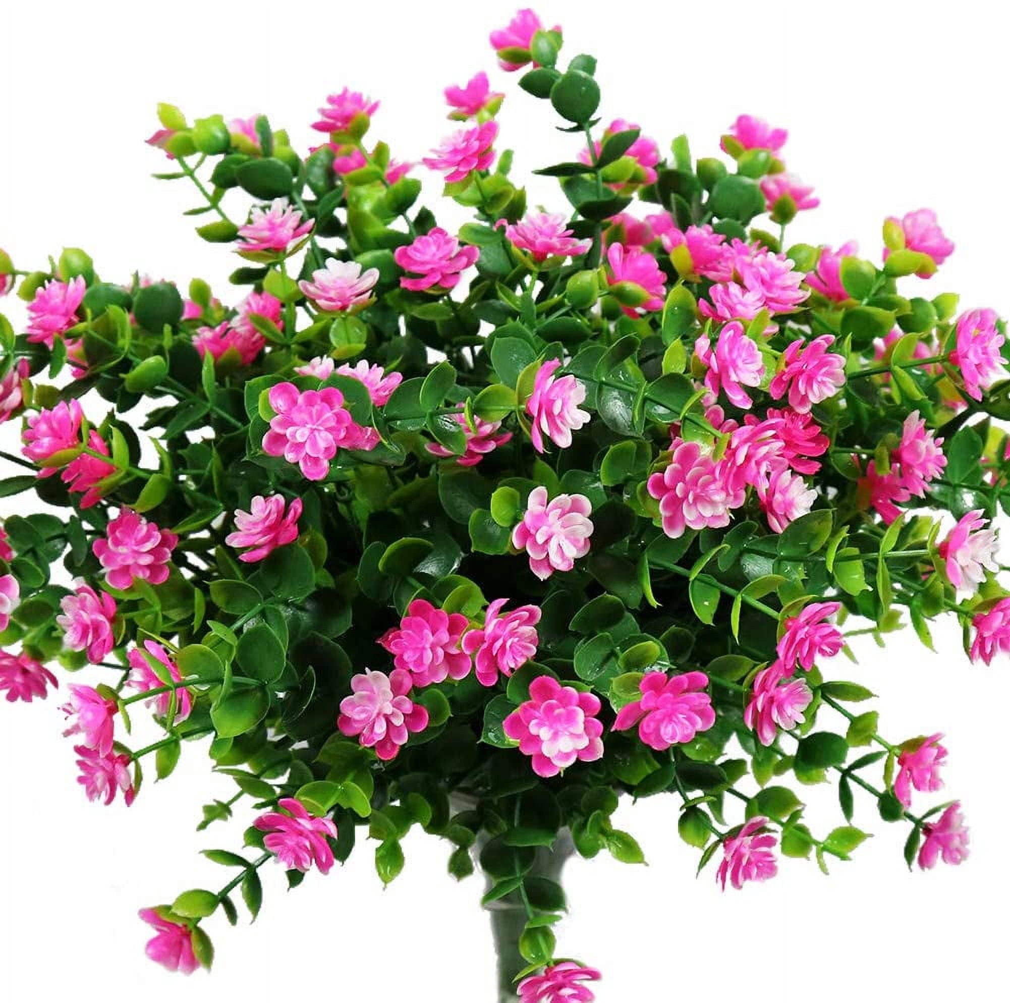 Zukuco Artificial Flowers Fake Boxwood Shrubs UV Resistant No Fade Faux ...