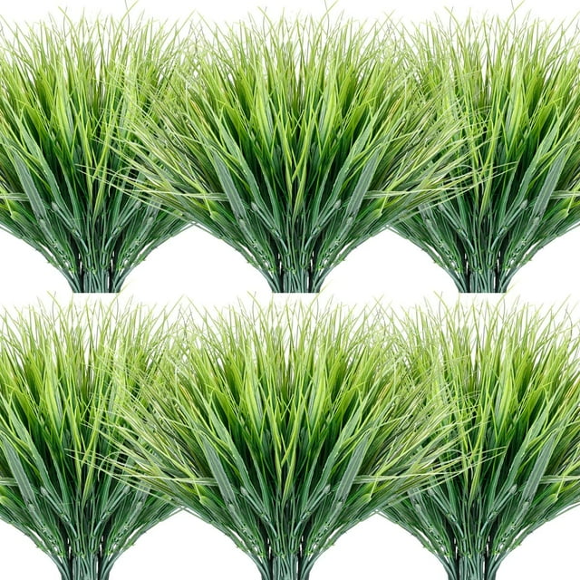 Zukuco Artificial Grasses Plant Outdoor UV Resistant Fake Bright Grass
