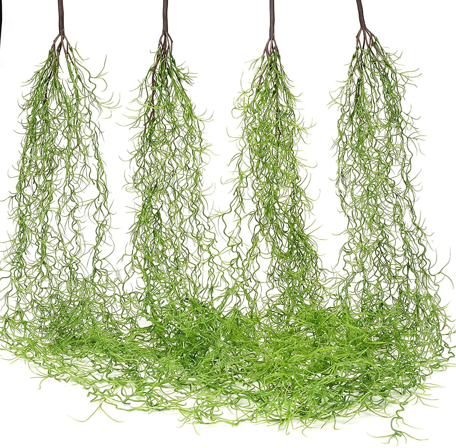 2 Pcs Artificial Hanging Plants Fake Spanish Moss, Faux Spanish Moss  Garland for Potted Plants, Artificial Hanging Moss Greenery Decor for  Crafts Wall Art Garden 