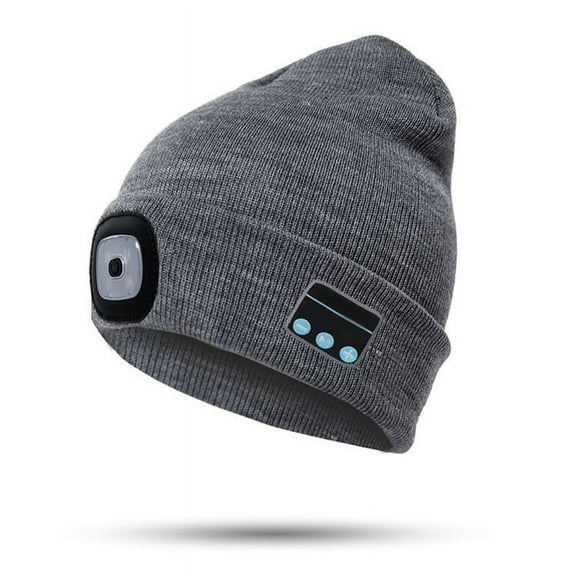 Zukuco Bluetooth Beanie Hat Music Hat with LED Light for Men Women Gift Music Beanie for Outdoor Sports