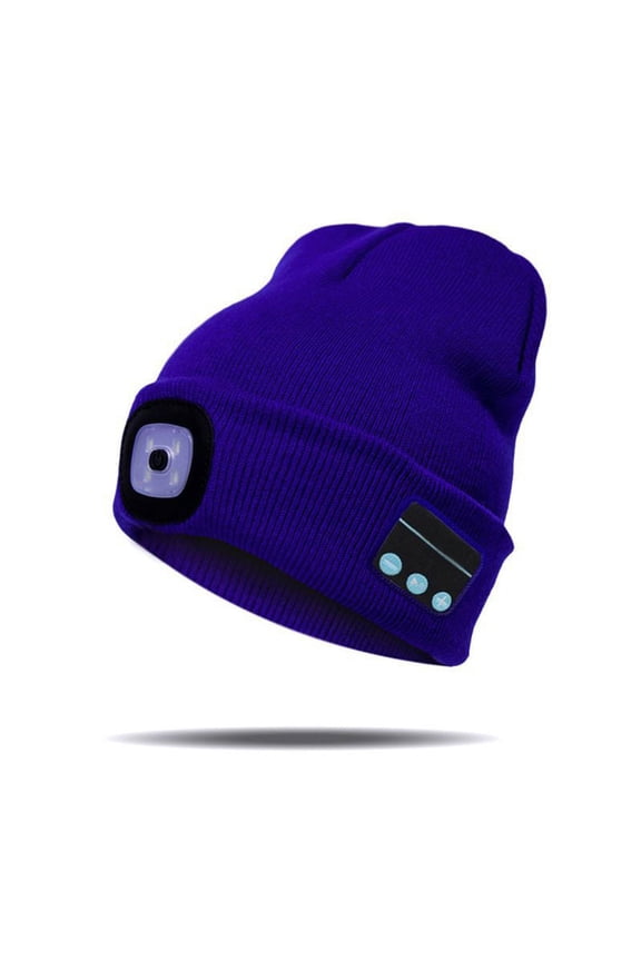 Bluetooth Beanie Hat Music Hat with LED Light for Men Women Gift Music Beanie for Outdoor Sports