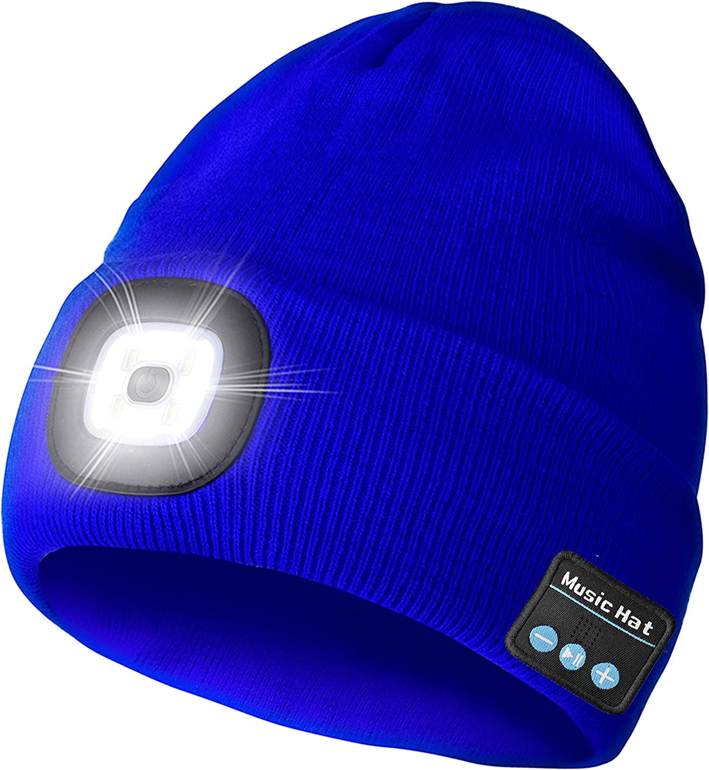 Zukuco Bluetooth Beanie with Headlight,USB Rechargeable Upgraded