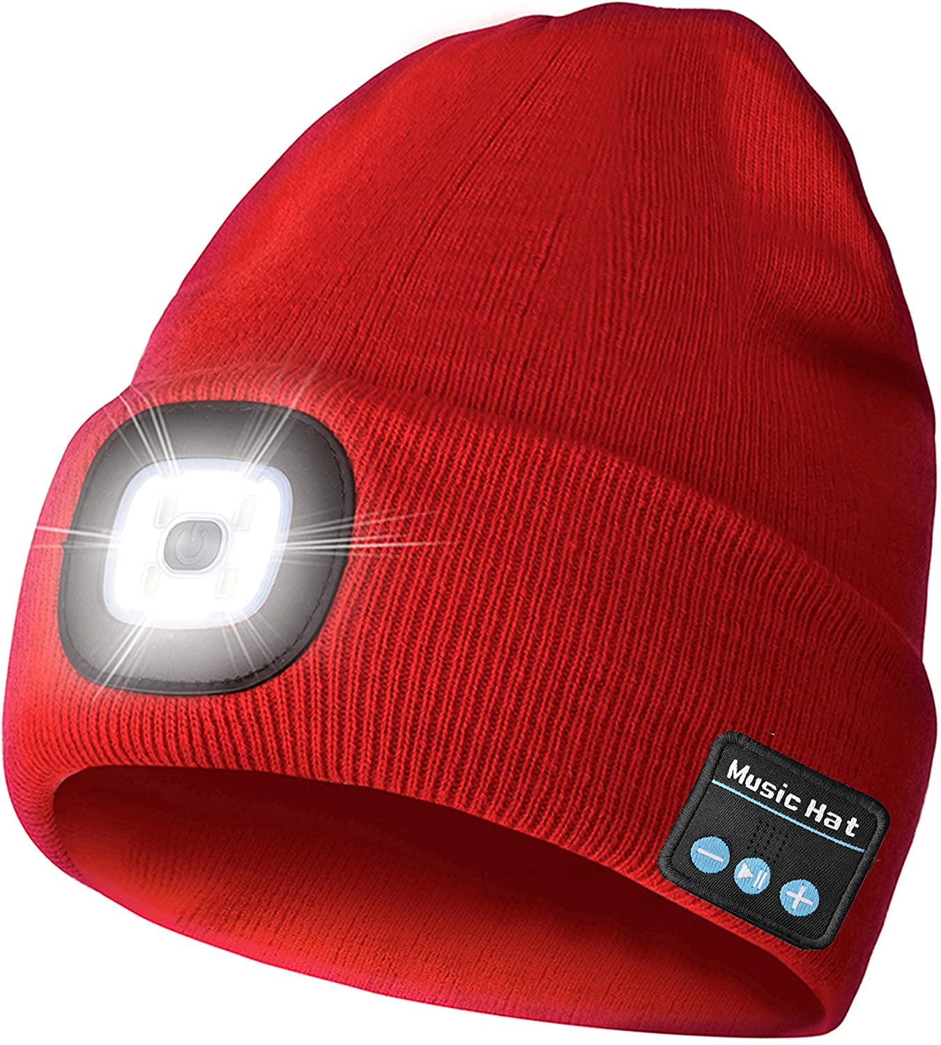 Zukuco Bluetooth Beanie with Headlight,USB Rechargeable Upgraded