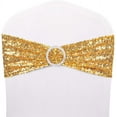 thumbnail image 1 of Zukuco Chair Sashes Bows Sequin Stretchy Spandex Bands One-Sided Sequins Decor for Wedding Party Home Chair Cover Sash Decorations, 1 of 6