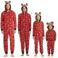 thumbnail image 1 of Zukuco Christmas Family Matching Hoodie Pajamas Cute Reindeer Romper Long Sleeve One Piece Jumpsuit Pjs for Adult Kids Baby, 1 of 2