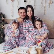 Zukuco Christmas Family Matching Pajamas Sets Parent-child Pajamas Xmas Pjs Soft Sleepwear Sleepwear