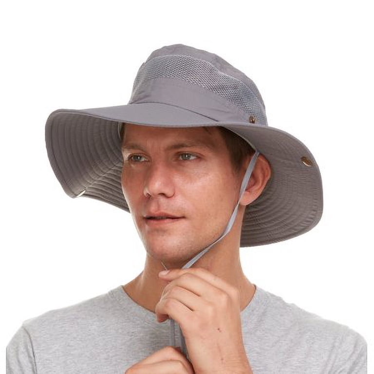Zukuco Men Sun Hat UPF 50+ Wide Brim Bucket Hat Adjustable  display picture 3