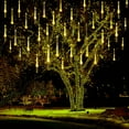 thumbnail image 1 of Zukuco Meteor Shower Lights Outdoor, 8 Tubes 30cm Falling Rain Light Icicle String Lights for Christmas Xmas Tree New Year Party Wedding Decorations(Warm White), 1 of 6