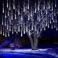 thumbnail image 1 of Zukuco Meteor Shower Lights Outdoor, 8 Tubes 30cm Falling Rain Light Icicle String Lights for Christmas Xmas Tree New Year Party Wedding Decorations(White), 1 of 5