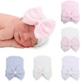 thumbnail image 1 of Zukuco Newborn Baby Girl Hat with Big Bow Soft Cute Knot Baby Comfy Nursery Beanie 0-3 months, 1 of 7