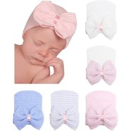 11PCS Newborn Baby Beanie Set – Soft Bow Turbans & Hats For Infant Girls 0-4 Years, Photo Prop & Hair Accessories