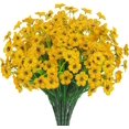 thumbnail image 1 of Zukuco Outdoor Artificial Flowers UV Resistant Fake Flower Plastic Plants Faux Silk Flowers Porch Hanging Garden Porch Window Box Decorating (12PCS,Yellow), 1 of 6