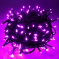 thumbnail image 1 of Zukuco Purple String Lights Halloween Decoration, 200 LED 66 ft Outdoor Waterproof Decorative LED String Lights, 8 Modes Halloween Fairy Lights for Home Yard Patio Wedding Party Decoration, 1 of 5