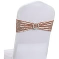 thumbnail image 1 of Zukuco Sequin Strech Chair Bands Chair Sashes One-Sided Sequin Wedding Party Event Decoration (Rose Gold, 5PCS), 1 of 6