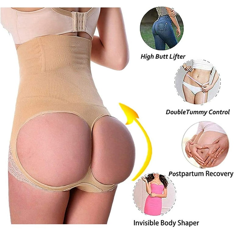 Zukuco Shapewear Thong for Women Tummy Control High Waisted Thongs Underwear  Slimming Panty 